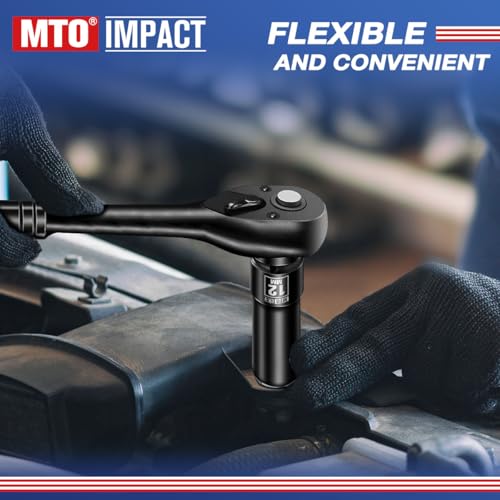 Image of MTO 1 /2 inch Drive 12mm Deep Impact Socket, 6-Point Metric Socket for Automotive Maintaince, CR-V Steel Meets ANSI Standards