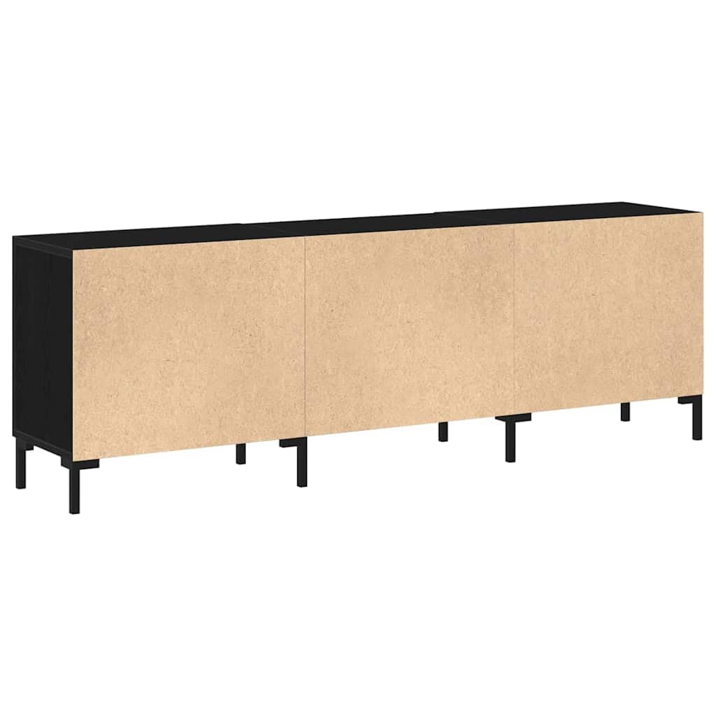 vidaXL Ensemble Meuble TV Montage Mural Chêne Noir 150 x 30 x 50 cm, Salon, Espace Moderne pour Le Divertissement, Meuble de Rangement rectangulaire, Console Murale, Ensemble de Cabinet TV