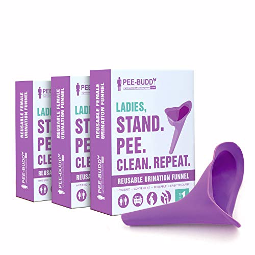 PeeBuddy Reusable Portable Female Urination Device for Women - 3 Unit - Perfect for Travel, Outdoor Activities Including Camping, Hiking and Festivals