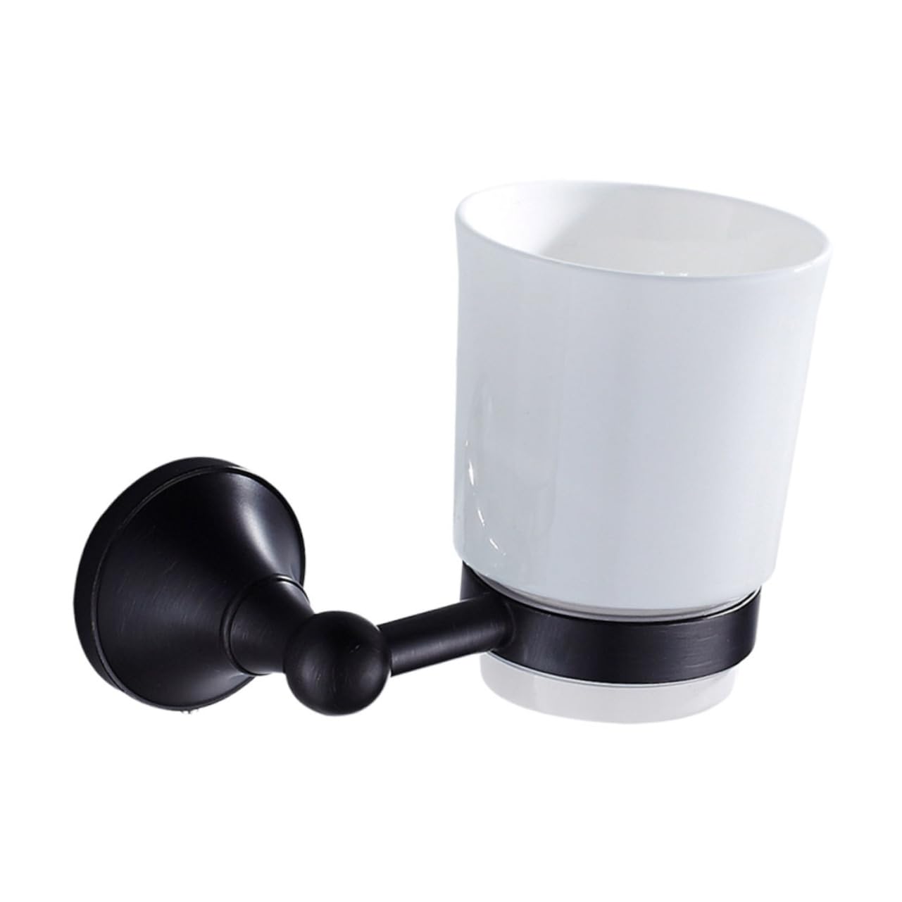 KOMBIUDA Portavasos Retro para Baño Individual De Cerámica Soporte para Vaso De Cepillo De Dientes Colgador De Pared para Organizacion De Espacio