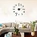 Modern 3D Frameless Large Wall Clock, DIY Clock Home Decorations, black digital