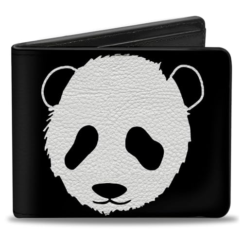 Buckle-Down Men's Wallet, Bifold, Panda Bear Repeat, Vegan Leather, 4.0