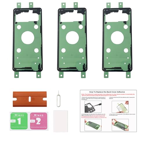 BATLABB Galaxy S10 Back Cover Pre-Cut Tape, Back Door Cover Adhesive Double Sided Tape Replacement for Samsung Galaxy S10 with Tools