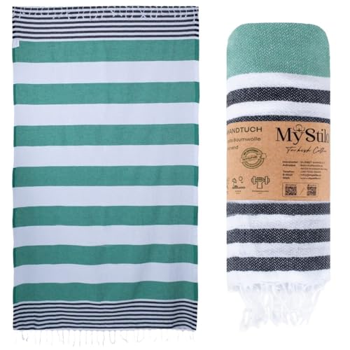 MyStilo® Toalla de sauna XXL, toalla de baño grande y suave, 100 x 180 cm, secado rápido, toalla de playa de primera calidad, toalla para hombres, mujeres, yoga y fitness (verde)