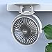 𝟰𝟱𝟬𝟬mAh Leise Akku Clip Ventilator, Mini USB Ventilator, 𝟰 Gang Geschwindigkeitsregelung, 360° Drehung, USB Betrieben Leise USB Tischventilator für Küche Büro Laufband (Weiß)