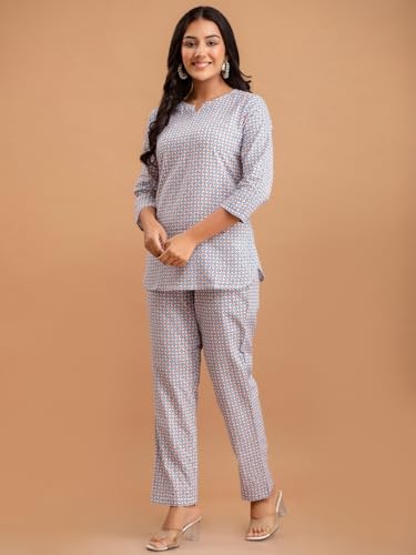 Image of feranoid Women Full Sleeves Cotton Nightsuits