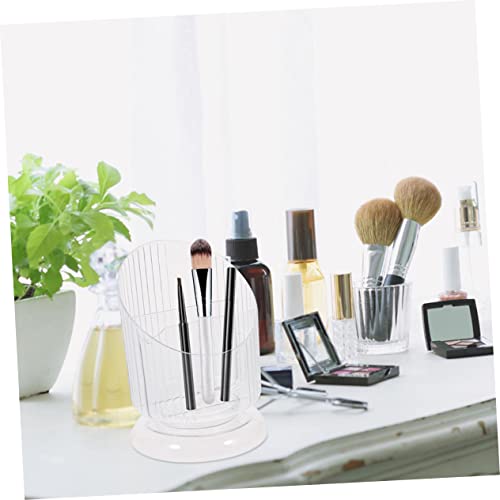 Porte-pinceaux maquillage transparent pour coiffeuse ordonnée