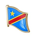 vmcoatdu Congo Flag Pin Badge International Travel Brooch Metal Alloy Souvenir Pin for Hat Clothes Backpack (Congo)