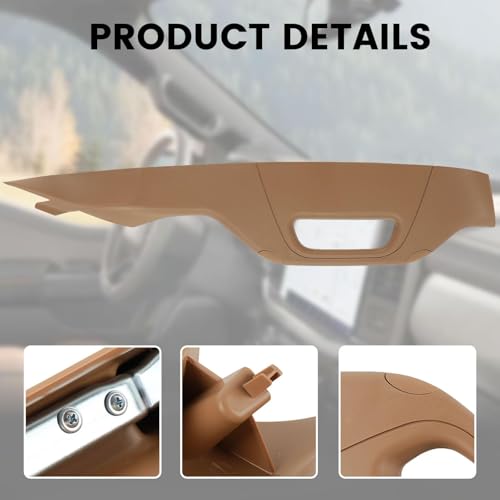 YZQPNB A-Pillar Grab Handle Interior Trim Compatible with 2011-2016 F250 F350 F450 F550 Super Duty Right Passanger Side Tan Reaplce:BC3Z-2503598-AA by YZQPNB - Image 3