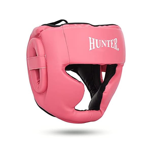 HUNTER-Headguard-for-Professional-Boxing-MMA-Training-Headgear-Kickboxing-Head-Gear-Mouth-Protection-Headgear-for-Muay-Thai-Grappling-Kickboxing-Karate-Taekwondo-Martial-Arts HUNTER Headguard for Professional Boxing, MMA Training Headgear, Kickboxing Head Gear, Headgear for Muay Thai, Grappling, Kickboxing, Karate, Taekwondo, Martial Arts (S/M, Pink)