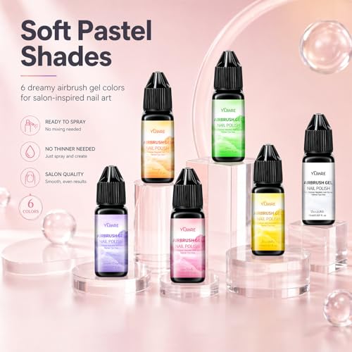 Esmalte de uñas gel Airbrush 6 colores vitalidad miniatura 2