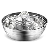 oneisall Dog Water Fountain Stainless Steel,1Gallon/130oz Quiet Large Capacity Dog Water Bowl Dispen