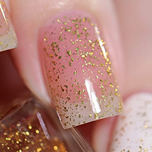 Image of ILNP Karma - Gold Flake Top Coat Nail Polish
