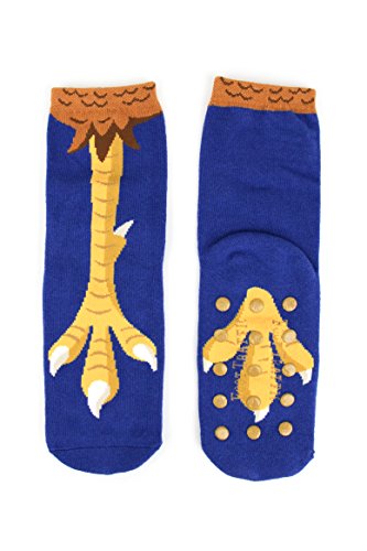 Foot Traffic, Women's Chicken Feet Slipper Socks, Blue/Yellow (Sizes 4-10) #TOP28