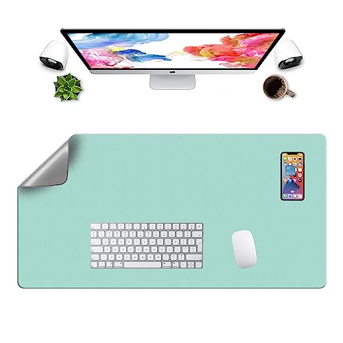 Tapis de souris bureau LL-COEUR vert menthe pour organiser et décorer votre espace télétravail
