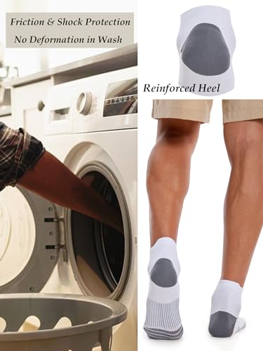 Image of Bolivelan Premium Short Compression Socks Women Men Breathable Supportive Low Cut Running Socks for Sports, Yoga, Cycling