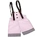 Ropa De Muñeca Articulada De 1/4 De Bola, Mono De Tirantes Casual Panst para BJD SD LUTS Dollfie Clothing Dress Up Toy - Rosado, Tal como se Describe