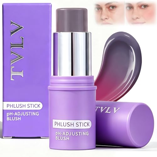 Colorete en barra que cambia de color,adaptación al color,Colorete En Barra Reactivo Al pH,Efecto tinte,natural,Para Mejillas Y Labios,Uso Diario Para Maquillaje Rápido,8g