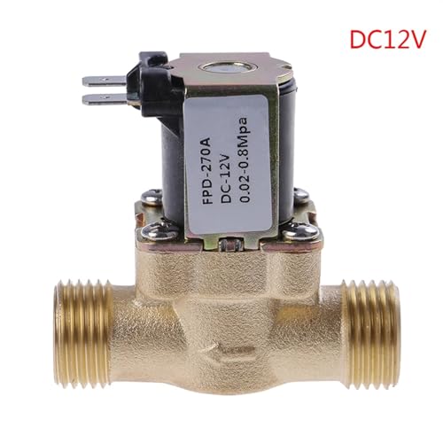 Électrovanne en laiton 24V normalement fermée pour contrôle d'eau G1/2 - 6