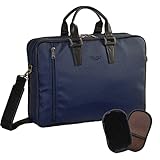 [平野鞄] ビジネスバッグ カジュアルバッグ メンズ B4 2way タブレット ショルダーベルト 通勤 横幅42cm ＋オリジナルムートングローブ (ネイビー)