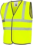 I LOVE FANCY DRESS LTD Warnwesten für Kinder, für Schulen, Gruppenaktivitäten, Pfleger, Radfahrer und mehr, Gelb, Größe M, 1 Stück