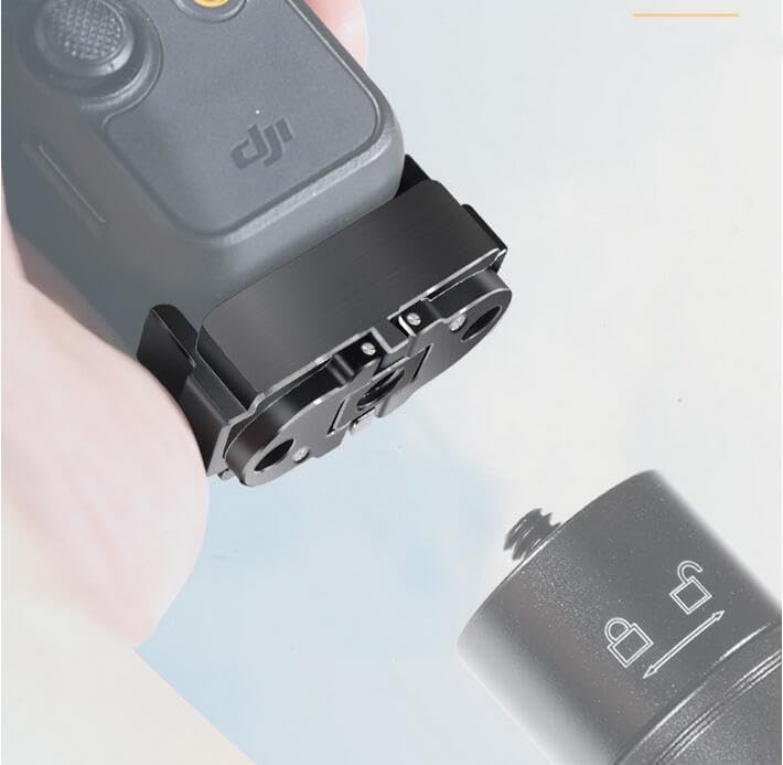 Coyktonty Osmo Pocket 3 Two-Claw Adapter for DJI Pocket 3,Foldable Gopro Interface Connectable Tripod Selfie Stick