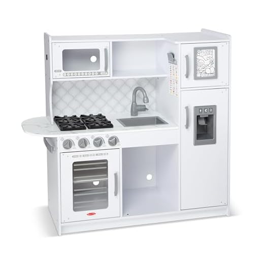 Melissa & Doug Wooden Chef’s Pretend Play Toy Kitchen – White