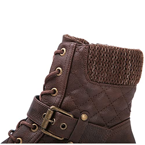 GLOBALWIN Women's Ankle Booties Fashion Combat Boots2