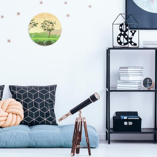 Horloge murale silencieuse 25,4 cm pour chambre à coucher salon école maison - 6