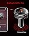 [Enhanced Bass] TECBOSS Bluetooth FM Transmitter for Car, FM Transmitter Bluetooth v5.0, Support Hands-Free Calling, Play Music, 2-Port USB Car Charger, World First One Key Switch Bass Technology