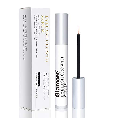 Glamore Eyelash Growth Serum 5ML Eyelash Growth Enhancer Brow Serum Eyelash Curler Natural Lash Enhancing Formula for Long and Thick Lashes and Eyebrows