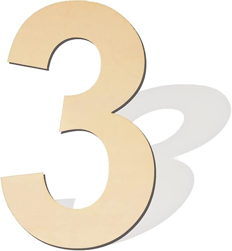 Números de madera grandes de 17 pulgadas, número de madera, número de madera en blanco, tablero de letreros de madera, números de madera para