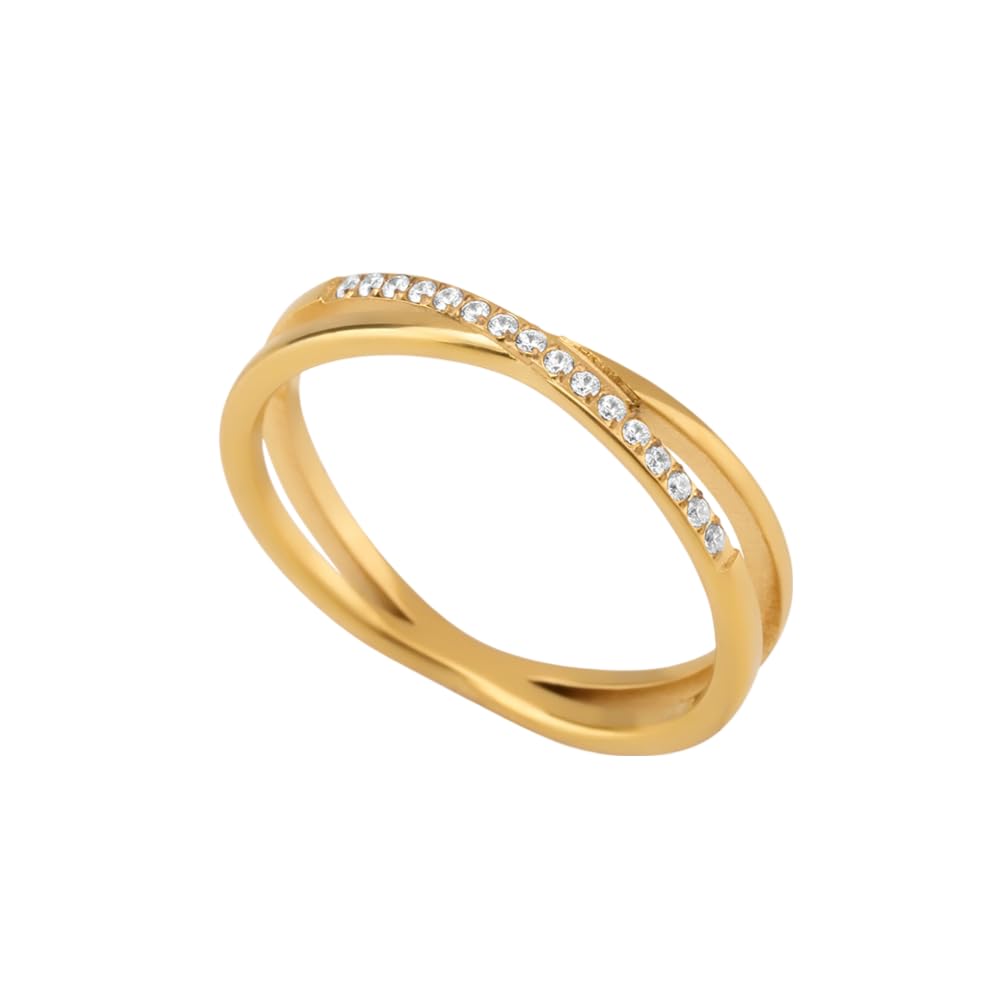 White CZ-Studded Finger Ring for Women (Size-6,7,8) - Gift for Girls & Women | 18k Gold Plated Rings-image-45