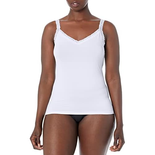 Vanity Fair Women's Layering (Camisole & Tank Tops), Cami-Spincami-White, Medium