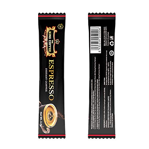 King Coffee Espresso Instant Coffee Vietnamese Coffee Arabica Instant Coffee Mix Medium Roast 15 Sticks Per Box X 2.5G - Pack Of 2 #TOP2