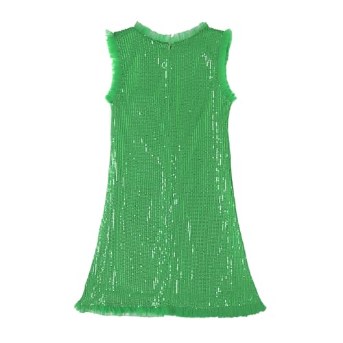 Mud Kingdom Girls St. Patrick's Day Dress Sleeveless Sparkle Green Lucky Clover Traditional Dresses2