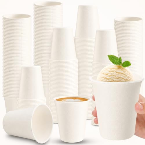100 Pack Compostable 8 oz Paper Cups