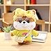 TMSITE Adorable Chien Shiba Inu habille des Jouets en Peluche, poupée d'oreiller Douce en Peluche Cosplay, Oreiller en Peluche habille(Yellow Headband)