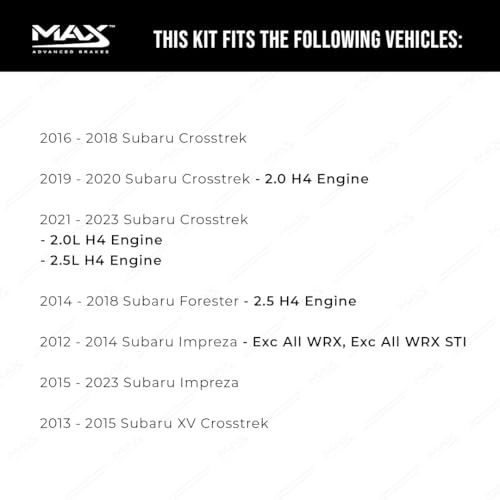 Image of Max Advanced Brakes StyleMAX+ Rear Brake Kit | Fits 2016-2023 Subaru Crosstrek; 2014-2018 Forester | Brake & Rotor Kit for Daily Performance | Cross-Drilled Rotors & Ceramic Brake Pads