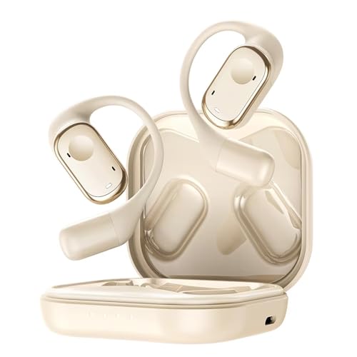 Image of True Wireless Stereo in Ear Earbuds with Environmental Noise Cancellation | Low Latency Gaming | Type-C Fast Charging | 30 Hours Long Playtime Charging Case | Bluetooth 5.3 Earbuds TWS[ Beige ].
