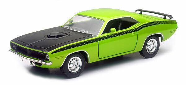 Muscle Car Barracuda 1970 1:25 Verde con Capó Negro miniatura 2