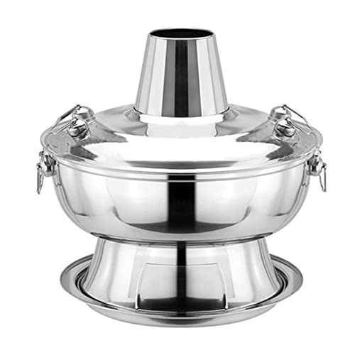 Olla china de cobre para hot pot vintage con chimenea miniatura 1
