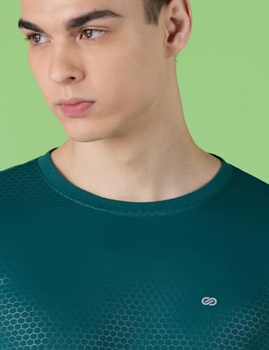 Image of Amazon Brand - Symbol Men's Active /Sports Tonal Printed T-Shirt | Round Neck | Regular Fit (Available in Plus Sizes)