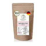 Weißer Tee Pai Mu Tan in bester Bio-Qualität. Duftender Tee. Lose Blätter. 100 g ergeben ca. 40 Tassen reinen Tee-Genuss aus China – dem Ursprungsland des Tees.