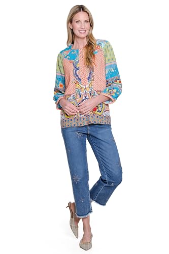 John Mark Straight Leg Five-Pocket Denim Pant with Rivet Details