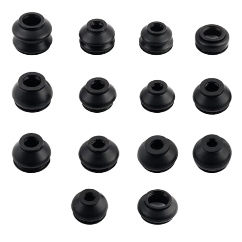 14PCS Car Tie Rod Boot Kit,Multi-Size Rubber Ball Joint Boot Replacement for Water & Dust Protection,Universal Cars Tie Rod End Boots Kit for Suspension Systems Car Accessories