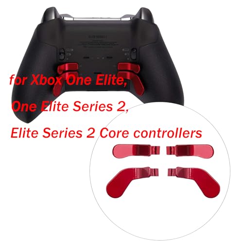 Image of Dakexiong 4 Pcs Elite Control Paddles for Xbox One Elite Controller, Replacement Parts Accessories Kits Metal Paddles for Xbox One Elite Series 2 /Elite 2 Core Controller (Metallic Scarlet Red)