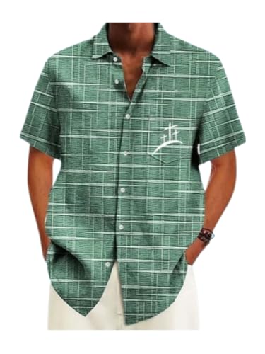 Faith Cross Shirts Mens Christian Jesus Religious Hawaiian Vacation Tshirt