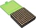MTM 100 Round Flip-Top Ammo Box 380/9MM Cal (Clear Green/Black)