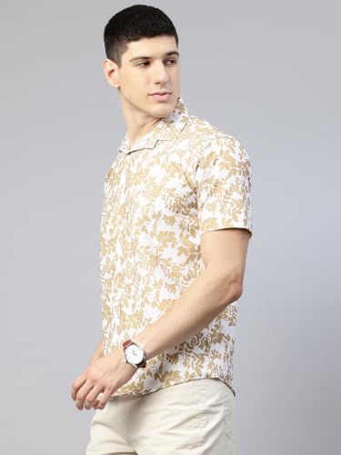 Image of Luxrio Casual Printed Textured Fabric Shirt for Men Regular Fit Cotton Blend